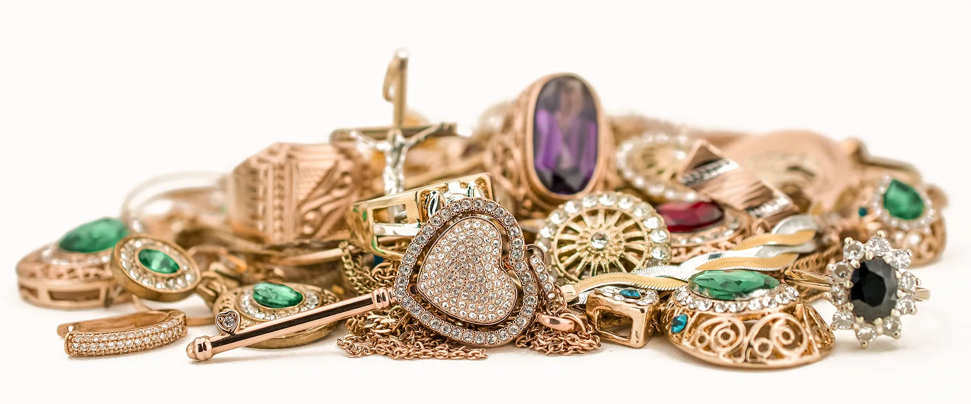 Estate buyers - estate buying - pile of jewelry from an estate sale