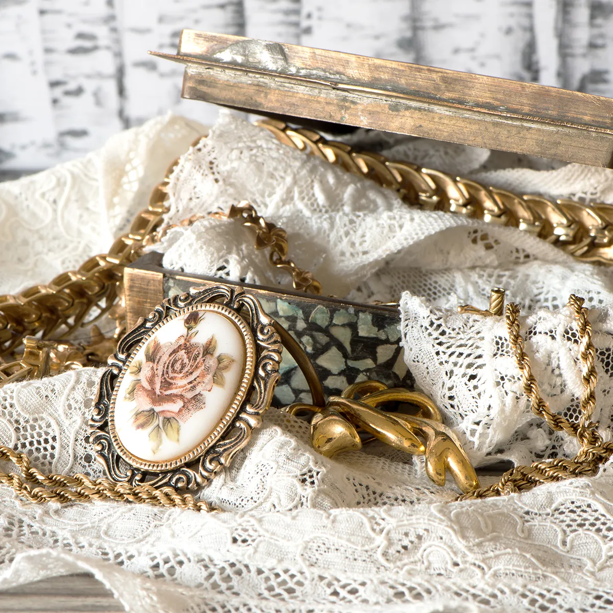 Estate Buying - open jewelry box